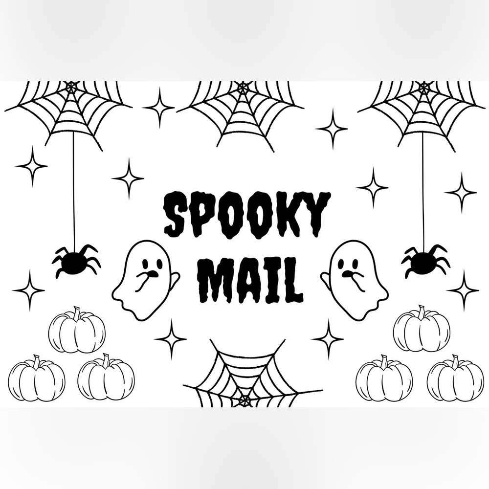 🌺50 Spooky Mail Thermal Labels